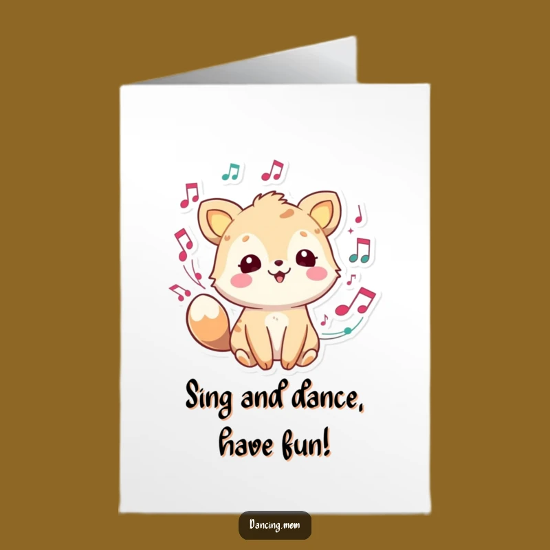Free Printable Birthday Card: Musical Animal Joyful Birthday Melody