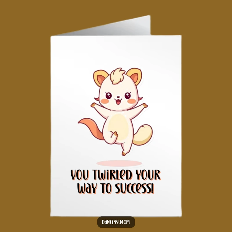 Free Printable Kawaii Dancer Card - Funny Downloadable Congrats Gift