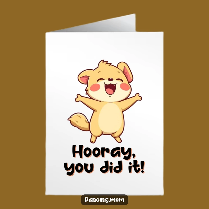 Free Printable Laughing Kawaii Animal Card - Funny Downloadable Congrats Gift