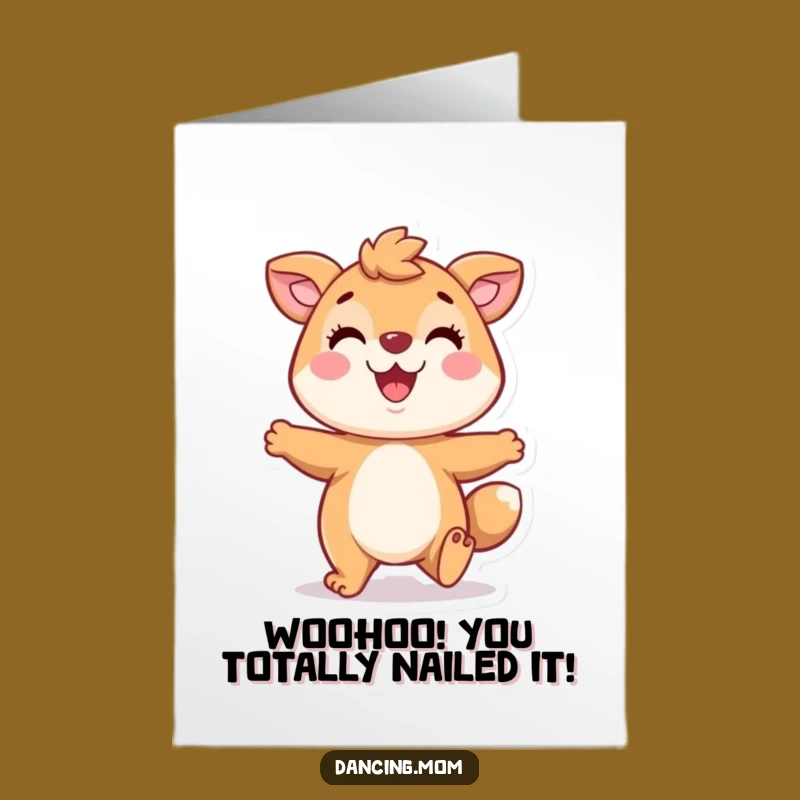 Free Printable Congratulations Card: Playful Animal Tap Funny Downloadable Gift