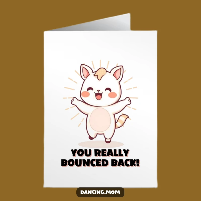 Free Printable Kawaii Dancing Animal Congrats Card - Joyful Downloadable Gift