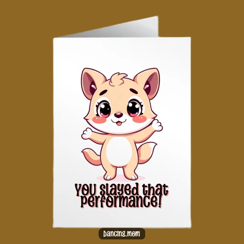 Wide-Eyed Animal Dance Congrats Card - Free Printable Celebration Download