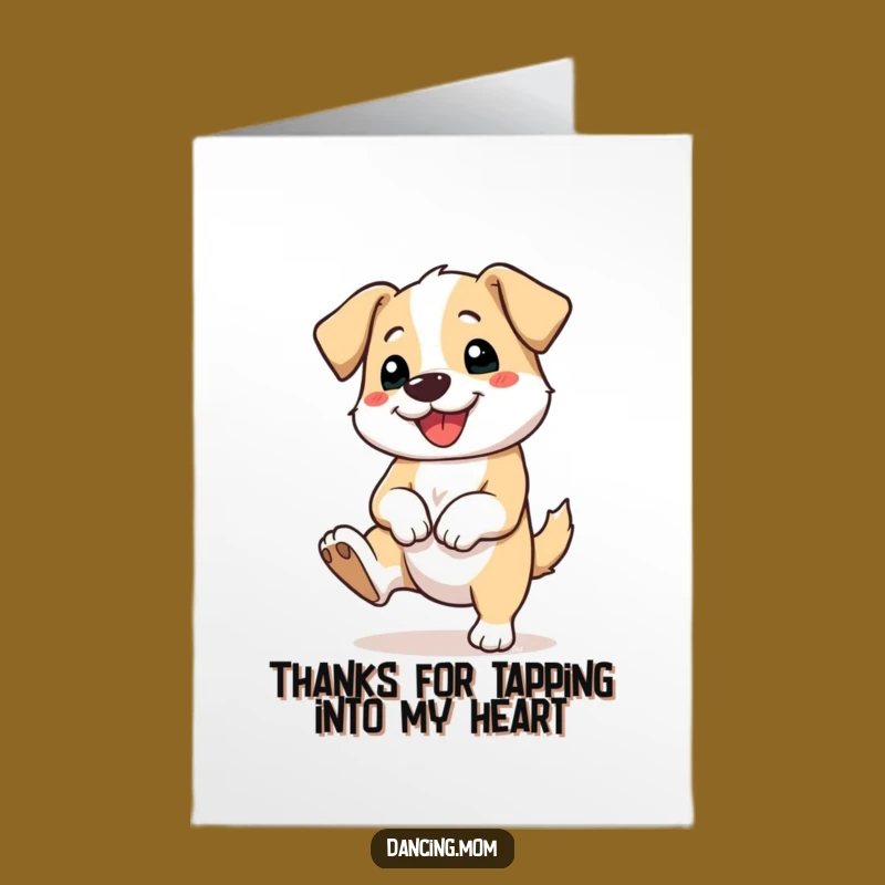 Free Printable Thank You Card: Happy Dog's Rhythmic Tap Thank You
