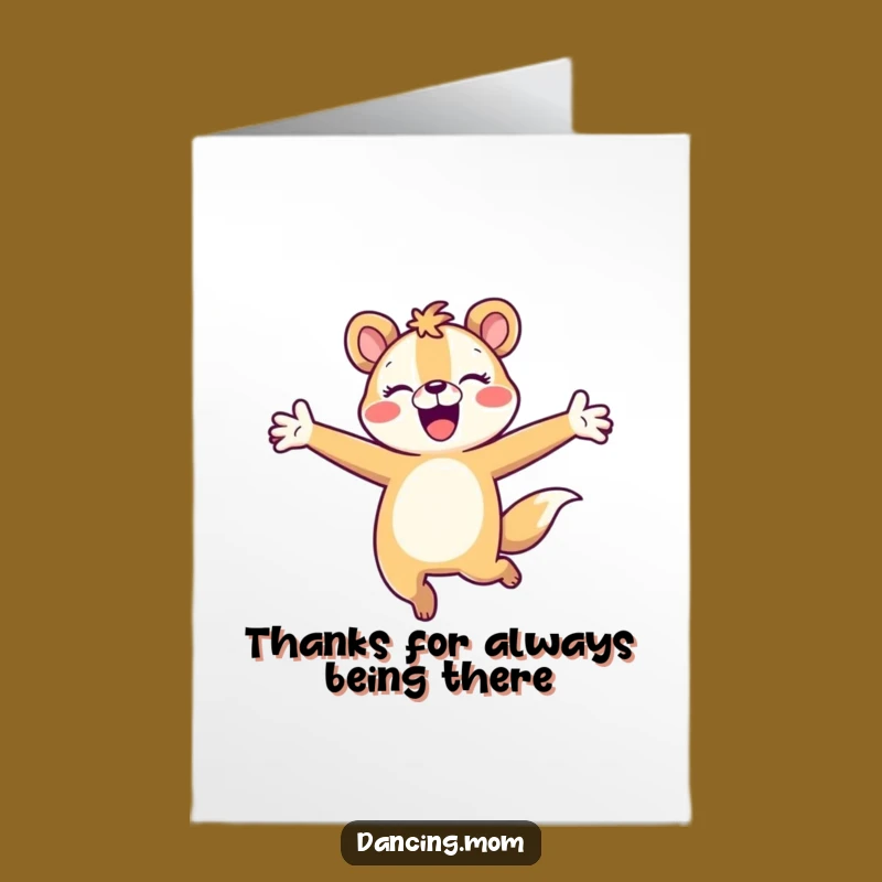 Free Printable Thank You: Happy Animal's Leap of Gratitude