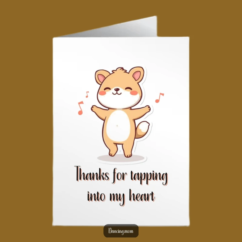 Free Printable Thank You: Happy Animal Tapping to Music