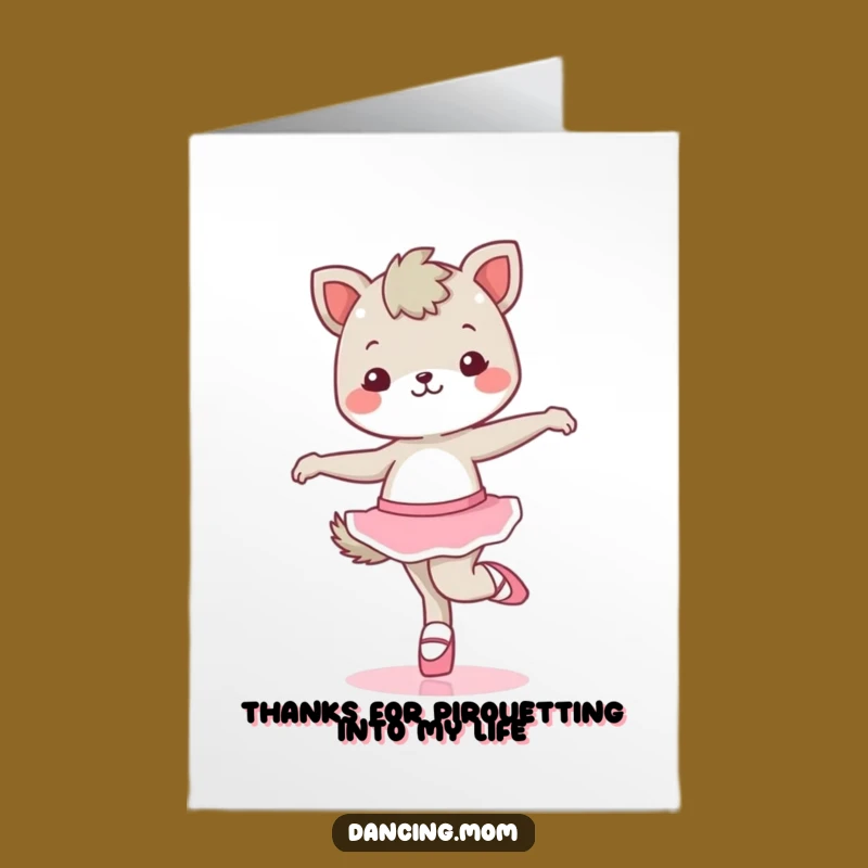 Free Printable Thank You: Kawaii Animal Ballet Dancer Appreciation