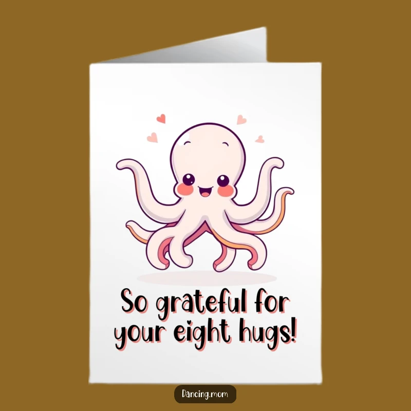 Free Printable Octopus Thank You Card: Witty Cephalopod Downloadable for Grateful Vibes