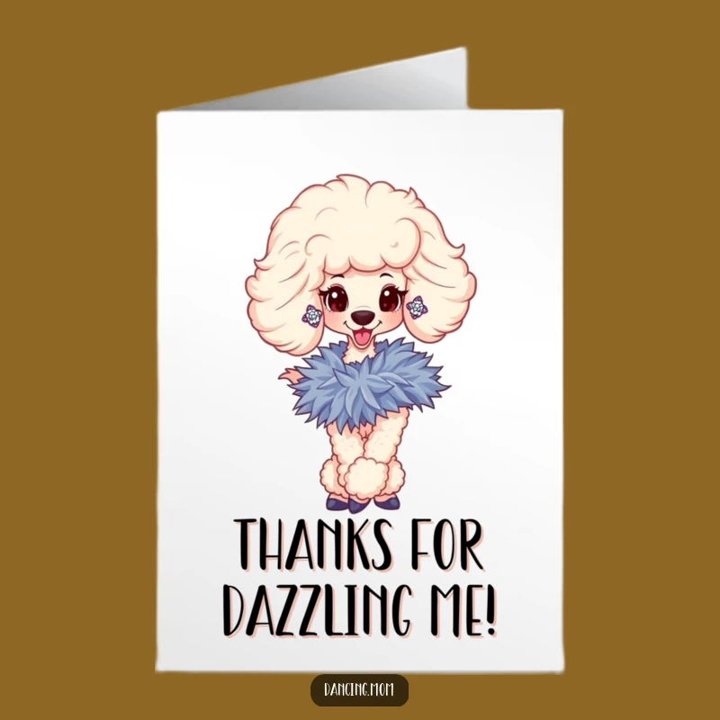 Free Printable Thank You Card: Poodle's Chic Gratitude!