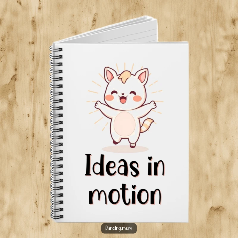 Funny Kawaii Dancer Notebook: An energetic Kawaii animal dances with a bouncy bounce, perfect for jotting down creative ideas.