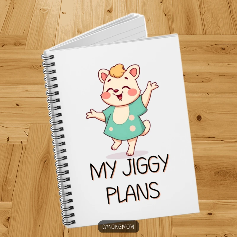 Funny Mom Jig Notebook: A dancing mom animal performs a happy jig, providing a fun and humorous space for all your important notes and plans.