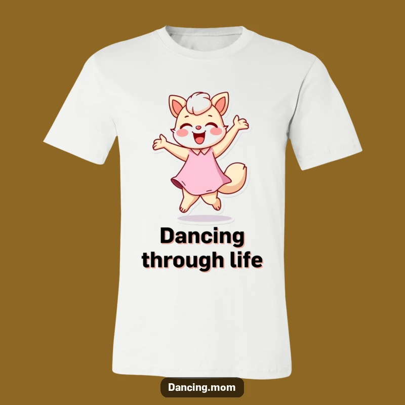 Funny Dancing Mom Animal T-Shirt - Joyful Twirling Design for Her
