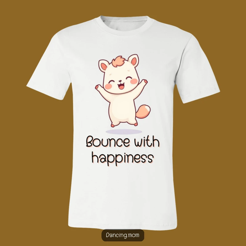Funny Kawaii Animal T-Shirt - Playful Hopper Graphic, Cheerful Funny Gift