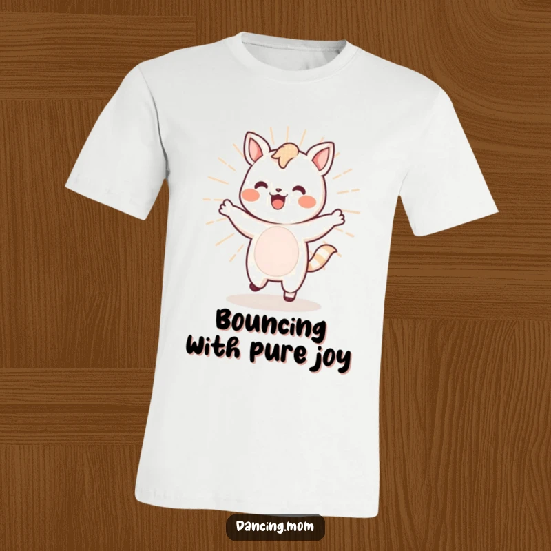 Funny Kawaii Dancer T-Shirt: An adorable Kawaii animal performs a lively dance, bursting with energy and infectious joy.