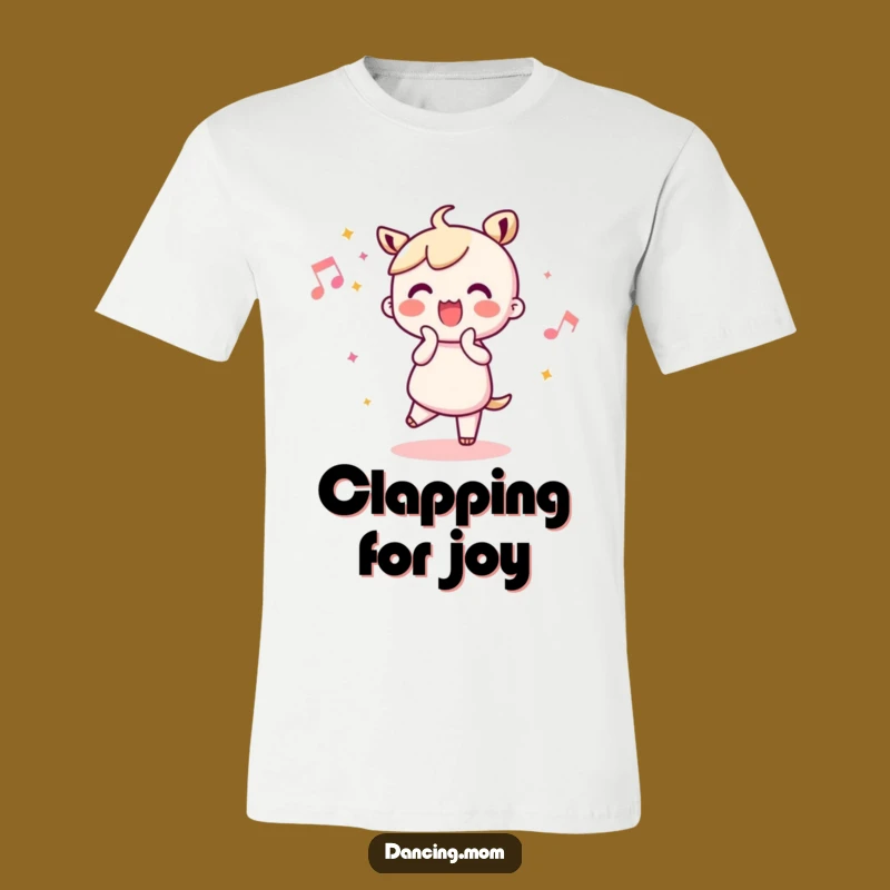 Funny Kawaii Dancer T-Shirt: Joyful Clapping Beat - Feel-Good Apparel