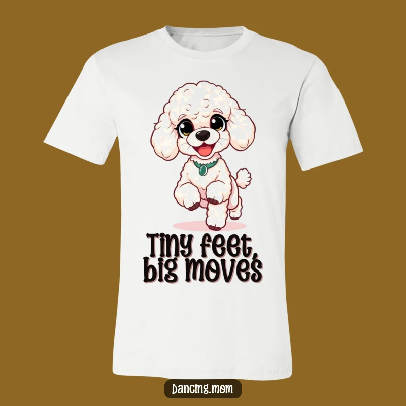 Funny Poodle Happy Shuffle T-Shirt: Hilarious Gift for Energetic Dog Lovers