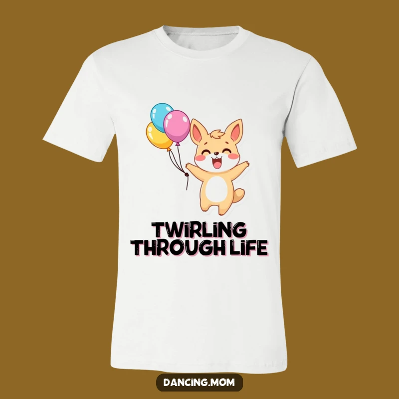 Funny Excitement T-Shirt: Twirling Animal Character Tee - Great Funny Gift