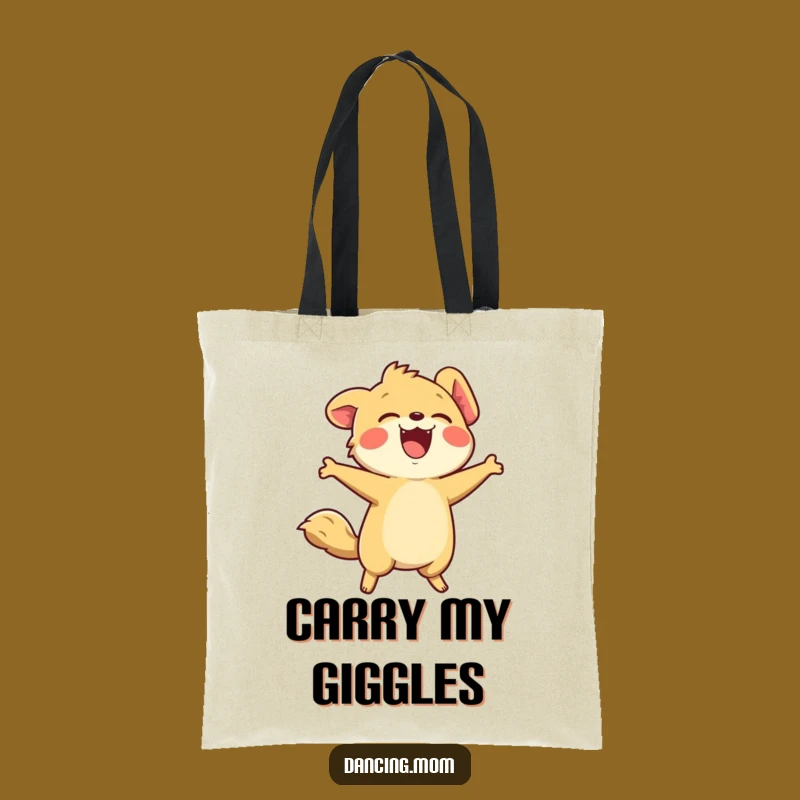 Funny Kawaii Laughing Animal Tote Bag A Hilarious Carry-All for Joyful People
