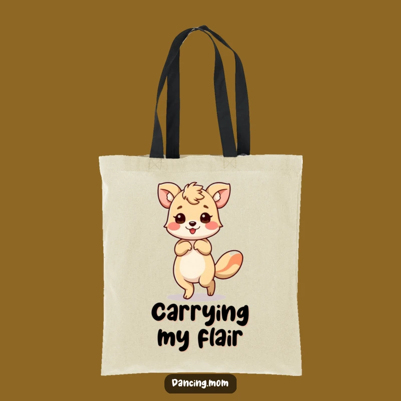 Funny Dancing Animal Bow Tote Bag: Elegant Flourish Carry-All Gift!