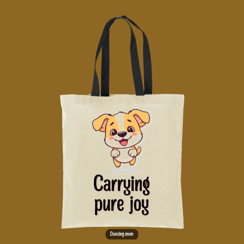 Funny Dog Hop Tote Bag: Carry Your Essentials with Joyful Canine Leaps