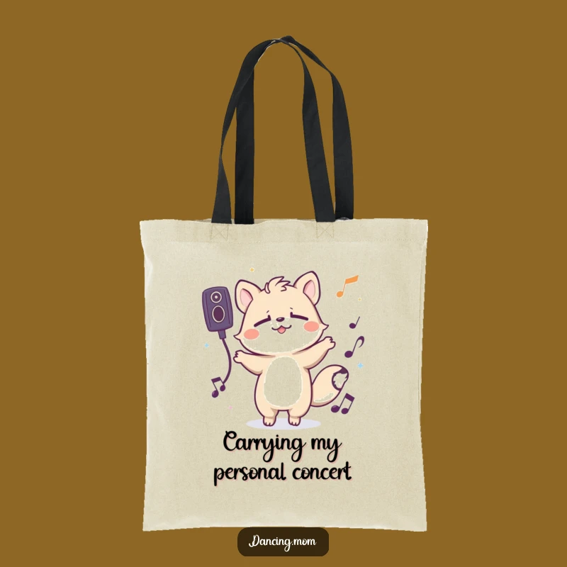 Funny Grooving Animal Tote Bag: Carry Your Music Vibes - Perfect Funny Gift
