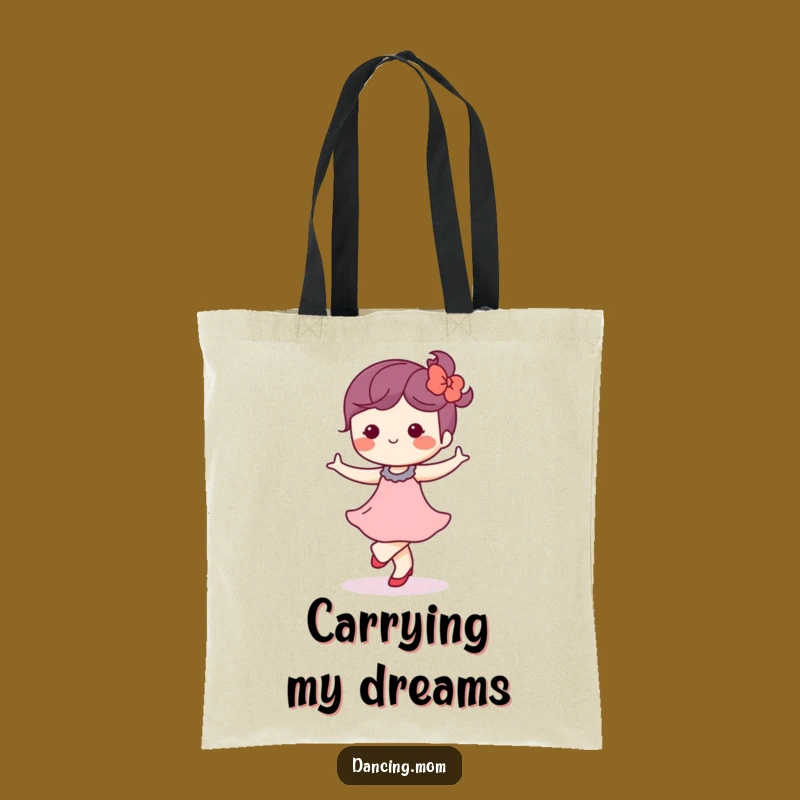 Funny Kawaii Dancer Tote Bag: Blissful Waltz - Chic & Whimsical Accessory