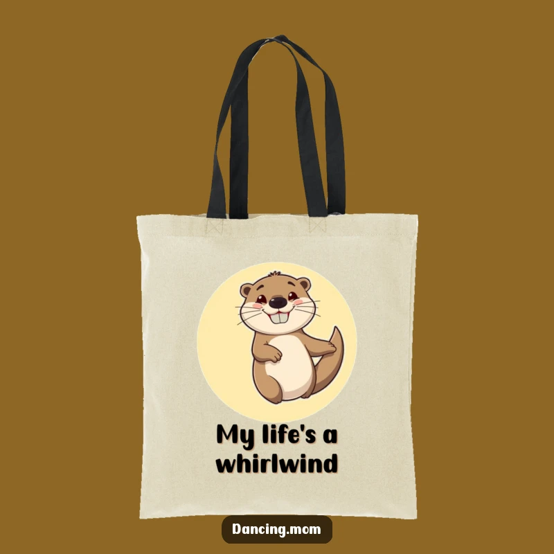 Funny Otter Tote Bag: Cheerful Spinner Design - Carry Your Joy Funny Gift