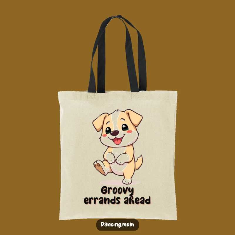 Funny Tapping Dog Tote Bag - Happy Rhythm Accessory Gift