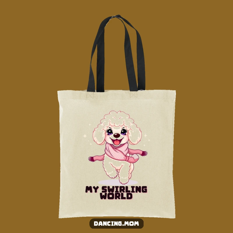 Funny Poodle Twirl Tote Bag: Chic and Humorous Dog Accessory
